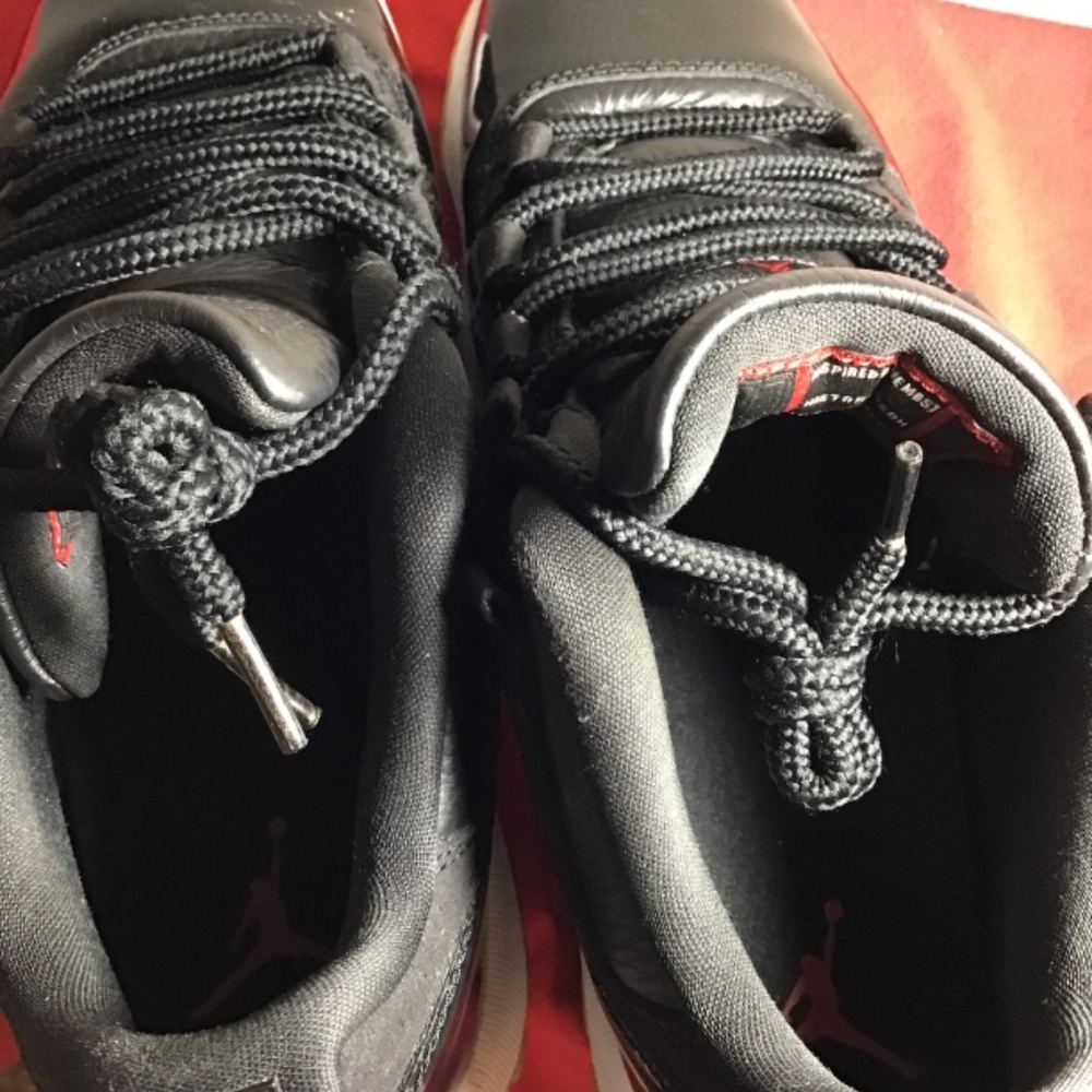🔥Air Jordan 11 Retro Low 72-10 , size 10.5, black/gym, Red white sail, see pics - Picture 9 of 10